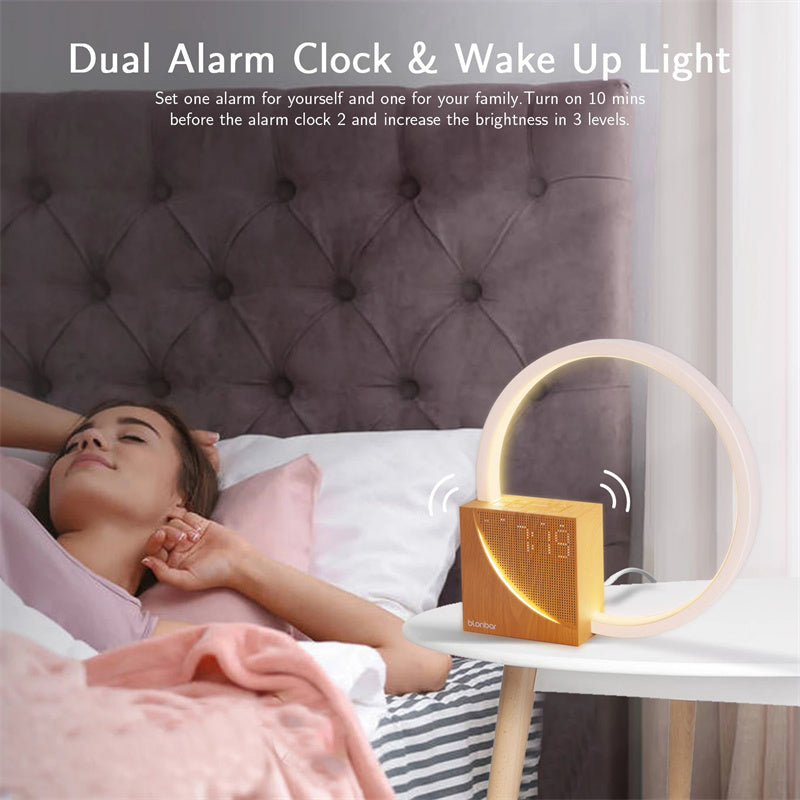 Smart Touch Table Lamp with Alarm, Soothing Sounds & Adjustable Brightness – Ideal for Bedroom or Desk