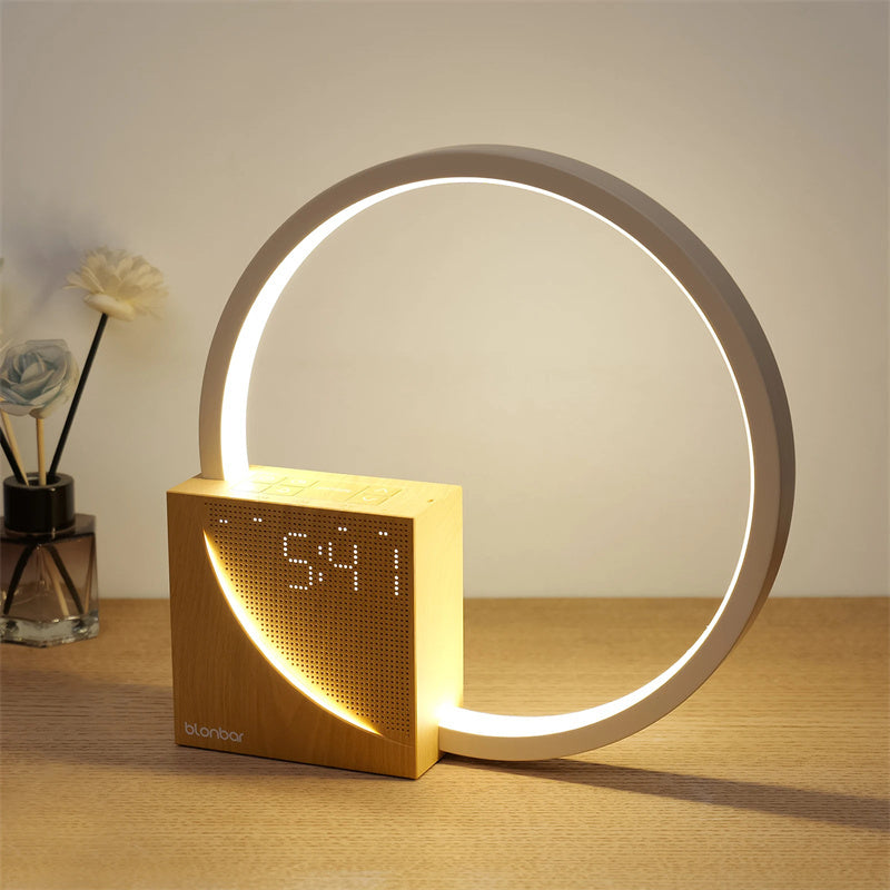 Smart Touch Table Lamp with Alarm, Soothing Sounds & Adjustable Brightness – Ideal for Bedroom or Desk