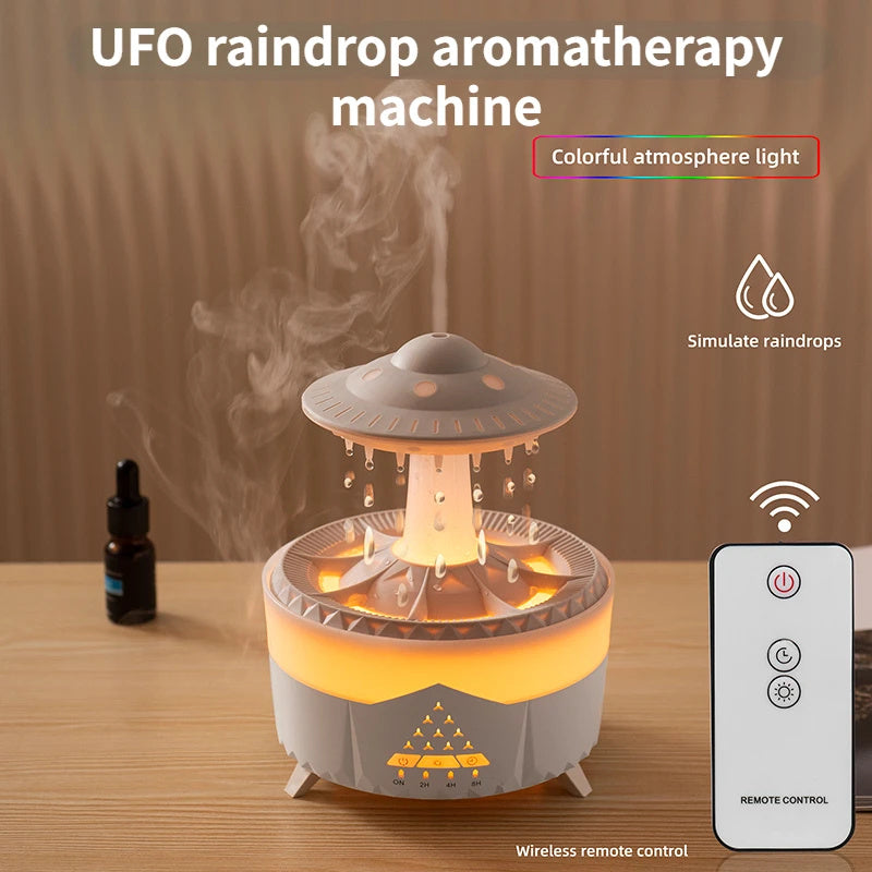UFO Rain Drop Ultrasonic Humidifier – Essential Oil Diffuser for Home & Office